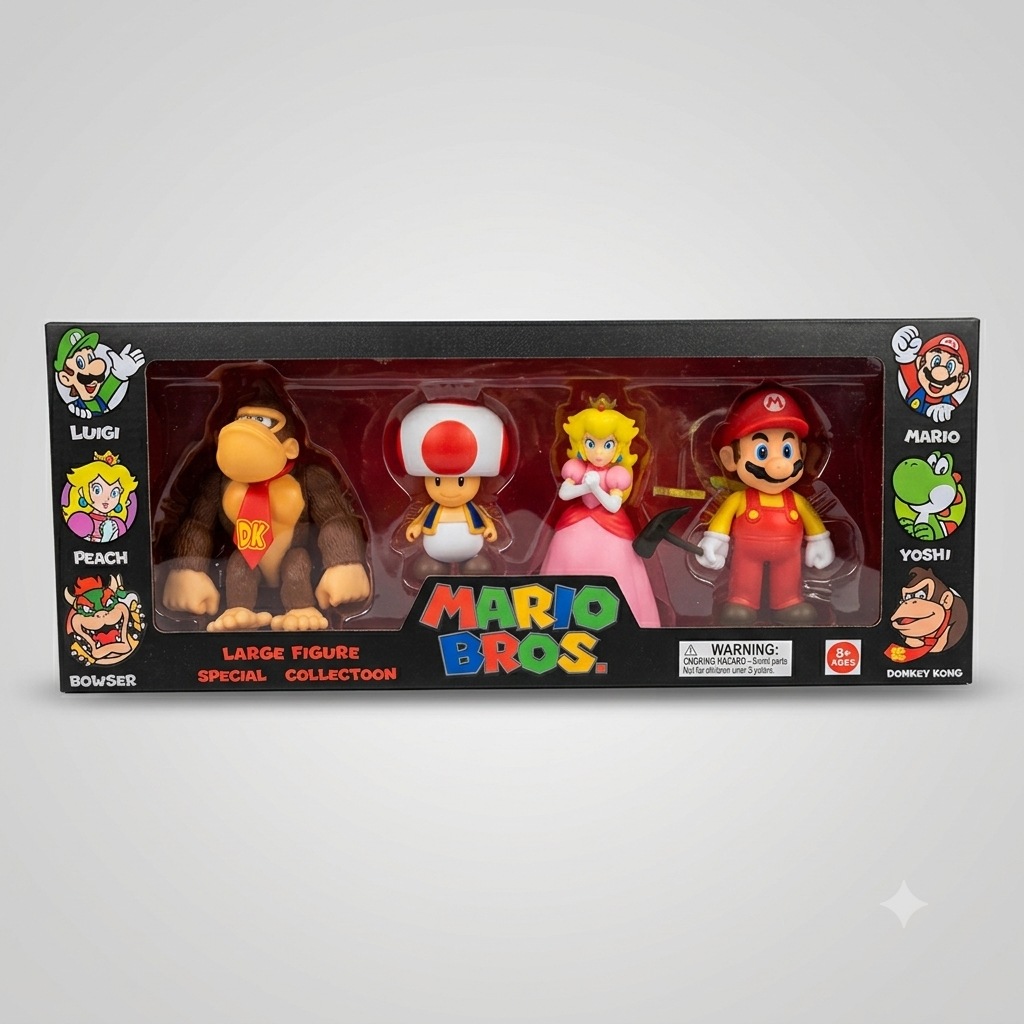 Set de Figuras Mario Bros X4.